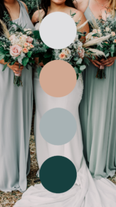 create a wedding color palette